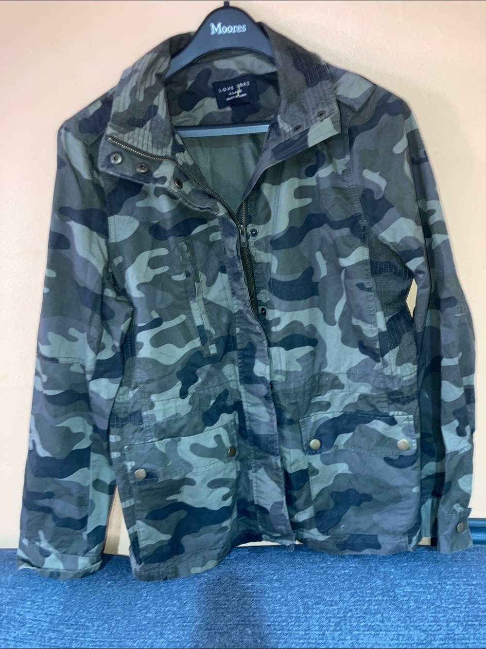 Love Tree Camouflage Jacket in Olive and Dark Green